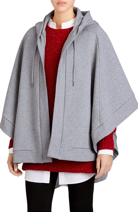 burberry poncho nordstrom|how to wear burberry poncho.